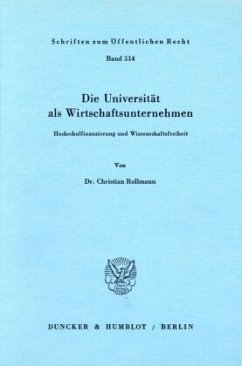 Cover Die Universität als Wirtschaftsunternehmen.