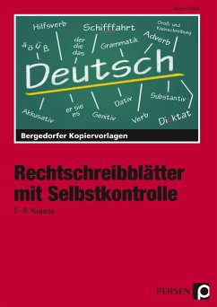 Rechtschreibblätter mit Selbstkontrolle. 7. - 9. Schuljahr - Müller, Heiner;Müller, Heiner