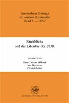 Rückblicke auf die Literatur der DDR