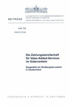 Cover Die Zahlungsbereitschaft für Value-Added-Services im Güterverkehr