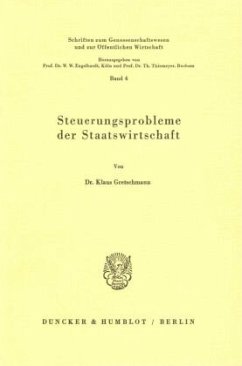 Cover Steuerungsprobleme der Staatswirtschaft.