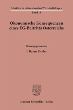 Cover Ökonomische Konsequenzen eines EG-Beitritts Österreichs.