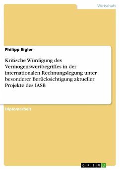 Kritische Würdigung des Vermögenswertbegriffes in der internationalen Rechnungslegung unter besonderer Berücksichtigung aktueller Projekte des IASB - Eigler, Philipp