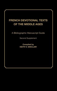 French Devotional Texts of the Middle Ages - Sinclair, Keith Val