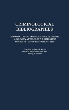 Criminological Bibliographies - Unknown
