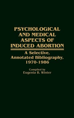 Psychological and Medical Aspects of Induced Abortion - Winter, Eugenia B.