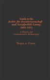 Guide to the Archiv Fu?r Sozialwissenschaft Und Sozialpolitik Group, 1904-1933
