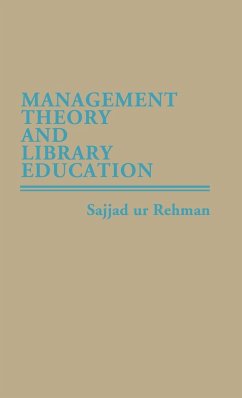 Management Theory and Library Education. - Rehman, Sajjad Ur