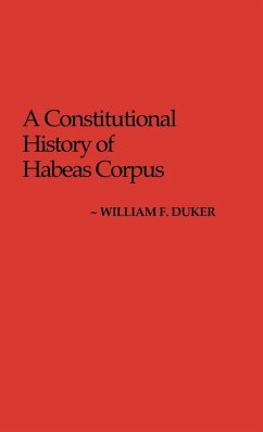 Cover Constitutional History of Habeas Corpus