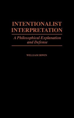 Intentionalist Interpretation - Irwin, William Intentionalist Interpretation - Irwin, William