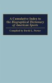 A Cumulative Index to the Biographical Dictionary of American Sports