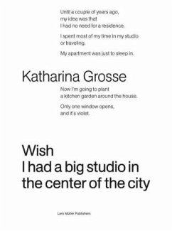 I Wish I Had a Big Studio in the Center of the City - Grosse, Katharina (ed.)