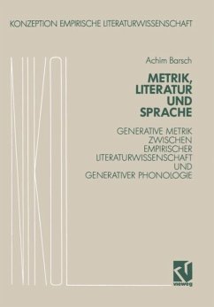 Metrik, Literatur und Sprache - Barsch, Achim