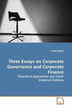 Three Essays on Corporate Governance and Corporate Finance - Körner, Pavel