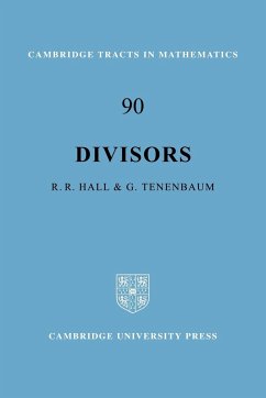 Divisors - Hall, Richard R.; Tenenbaum, Gerald; Tenenbaum, G. Rald