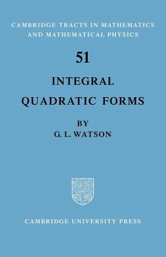 Integral Quadratic Forms - Watson, Ronald; Watson, G. L.; Watson, Ronald Ed