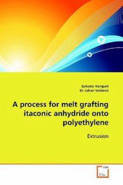 Cover A process for melt grafting itaconic anhydride onto polyethylene