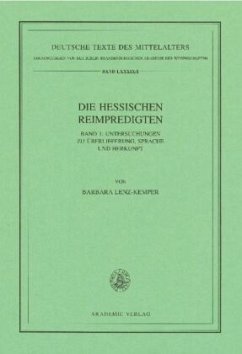 Die Hessischen Reimpredigten - Lenz-Kemper, Barbara