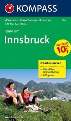 Cover Kompass Karte Rund um Innsbruck, 2 Bl. m. Kompass Naturführer Wiesenblumen