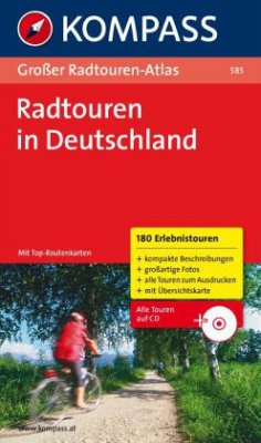 Kompass Großer Radtouren-Atlas Radtouren in Deutschland, m. CD-ROM
