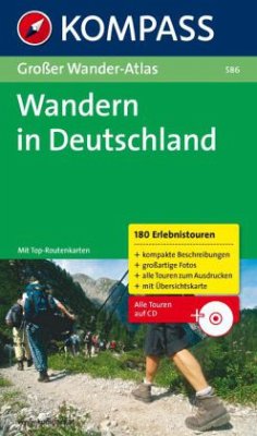 Kompass Großer Wander-Atlas Wandern in Deutschland, m. CD-ROM