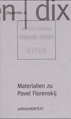 Appendix, Materialien zu Pavel Florenskij. Bd.2