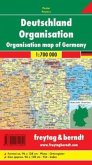 Freytag & Berndt Poster Deutschland, Organisation, ohne Metallstäbe. Organisation map of Germany