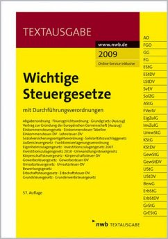 Cover Wichtige Steuergesetze