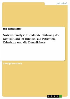 Nutzwertanalyse zur Markteinführung der Dentist Card im Hinblick auf Patienten, Zahnärzte und die Dentallabore