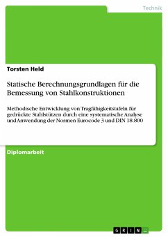 Statische Berechnungsgrundlagen für die Bemessung von Stahlkonstruktionen - Held, Torsten