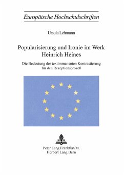 Cover Popularisierung und Ironie im Werk Heinrich Heines