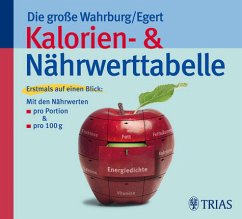 Die große Wahrburg-Egert-Kalorien & Nährwerttabelle : Erstmals auf einen Blick: mit den Nährwerten pro Portion & pro 100 g. - Wahrburg, Ursel und Sarah Egert