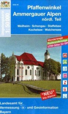 Cover Topographische Karte Bayern Pfaffenwinkel, Ammergauer Alpen, nördlicher Teil