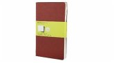 Moleskine Cahier Pocket Plain Red Cover L. 3er Pack