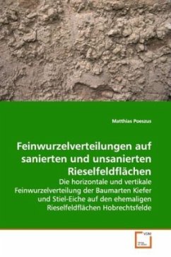 Cover Feinwurzelverteilungen auf sanierten und unsanierten Rieselfeldflächen