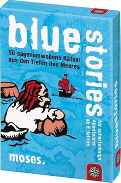 Moses. Black Stories 484 - Blue Stories, 50 sagenumwogene Rätsel, Kartenspiel für Kinder