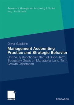 Management Accounting Practice and Strategic Behavior - Gediehn, Oliver