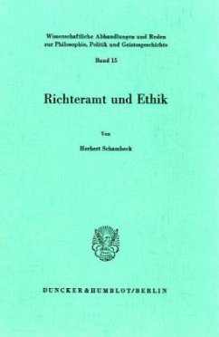 Richteramt und Ethik. - Schambeck, Herbert