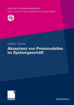 Akzeptanz von Preismodellen im Systemgeschäft - Tobies, Isabel