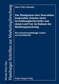 Cover Das Management einer Innovationskooperation zwischen einem Investitionsgüterhersteller und einem Lead User im Rahmen des Beziehungsmarketing