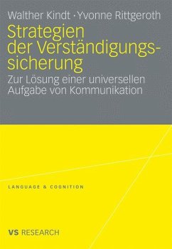 Strategien der Verständigungssicherung - Kindt, Walther;Rittgeroth, Yvonne