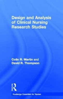 Design and Analysis of Clinical Nursing Research Studies - Martin, Colin R; Thompson, David R