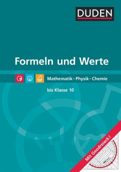 Formeln und Werte - Formelsammlung bis Klasse 10 - Meyer, Lothar;Liesenberg, Günter;Schmidt, Gerd-Dietrich