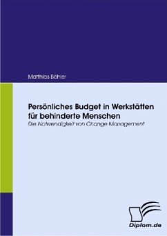 Persönliches Budget in Werkstätten für behinderte Menschen - Böhler, Matthias