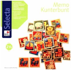 Selecta 63017 - Memo Kunterbunt, Legespiel, Holz