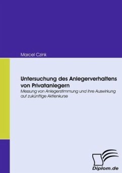 Untersuchung des Anlegerverhaltens von Privatanlegern - Czink, Marcel