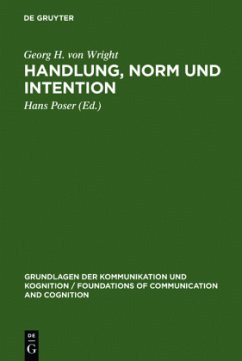 Handlung, Norm und Intention - Wright, Georg Henrik von