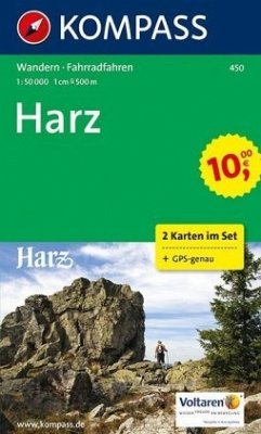 Kompass Karte Harz, 2 Bl. m. Kompass Naturführer Wiesenblumen