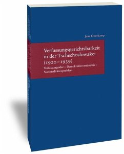 Verfassungsgerichtsbarkeit in der Tschechoslowakei (1920-1939) - Osterkamp, Jana