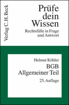 BGB Allgemeiner Teil - Köhler, Helmut